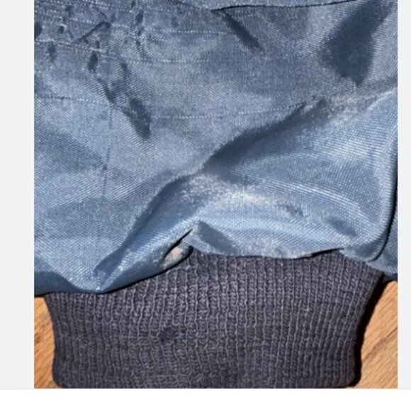 Vintage WeatherJack Navy Blue Bomber Jacket, EMAR Zipper, Faux Fur Collar 70s - Picture 12 of 16